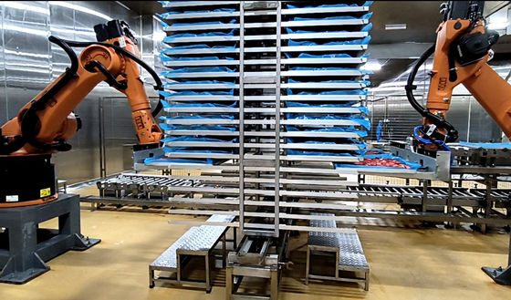 Industrie-Roboter-Palletierungsarbeitsstation bietet eine Ein-Stopp-Lösung